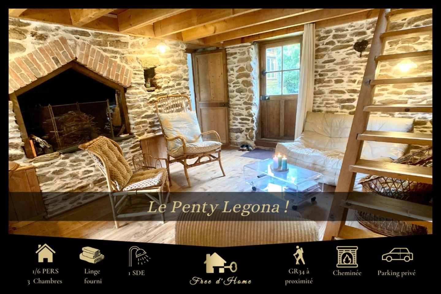 Willa Penty Legona, Authentique Et Chaleureux, 2-6 Pers Moëlan-sur-Mer Zewnętrze zdjęcie